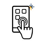 a small touchscreen device icon